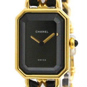 CHANEL Premiere Size L Gold Plated Quartz Ladies Watch H0001